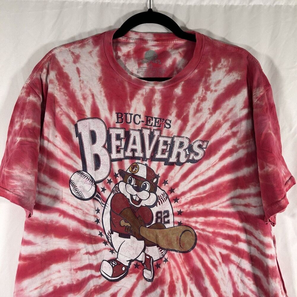 Bucees T Shirt Unisex XL Red Tie Dye Short Sleeve Crew Neck 100% Cotton - Picture 2 of 8